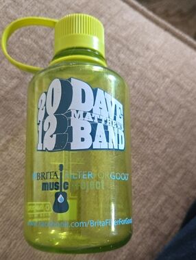 2012 Dave Matthews Band Lime Green Water Bottle